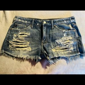 Kancan distressed denim shorts